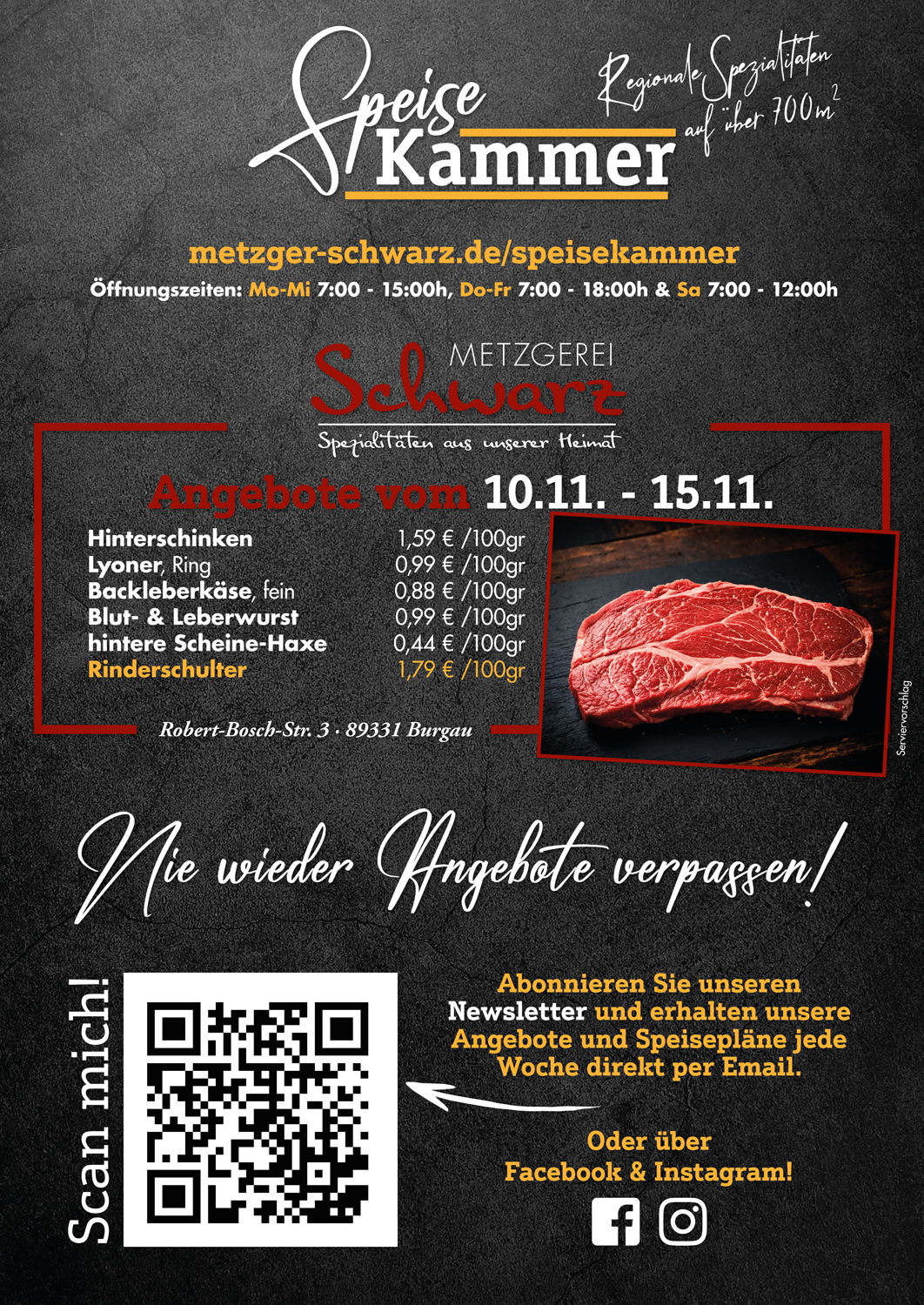 Unsere Wochenangebote für die Speisekammer vom 10.11.25 - 15.11.2025