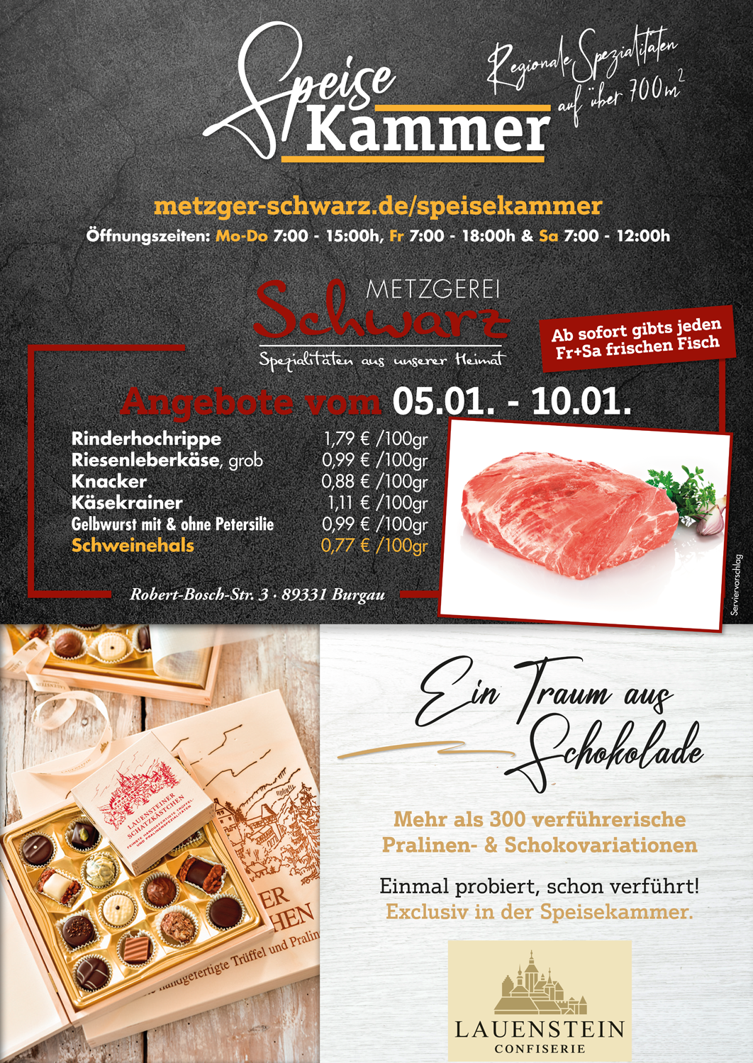 Unsere Wochenangebote für die Speisekammer vom 05.01.2026 - 10.01.2026