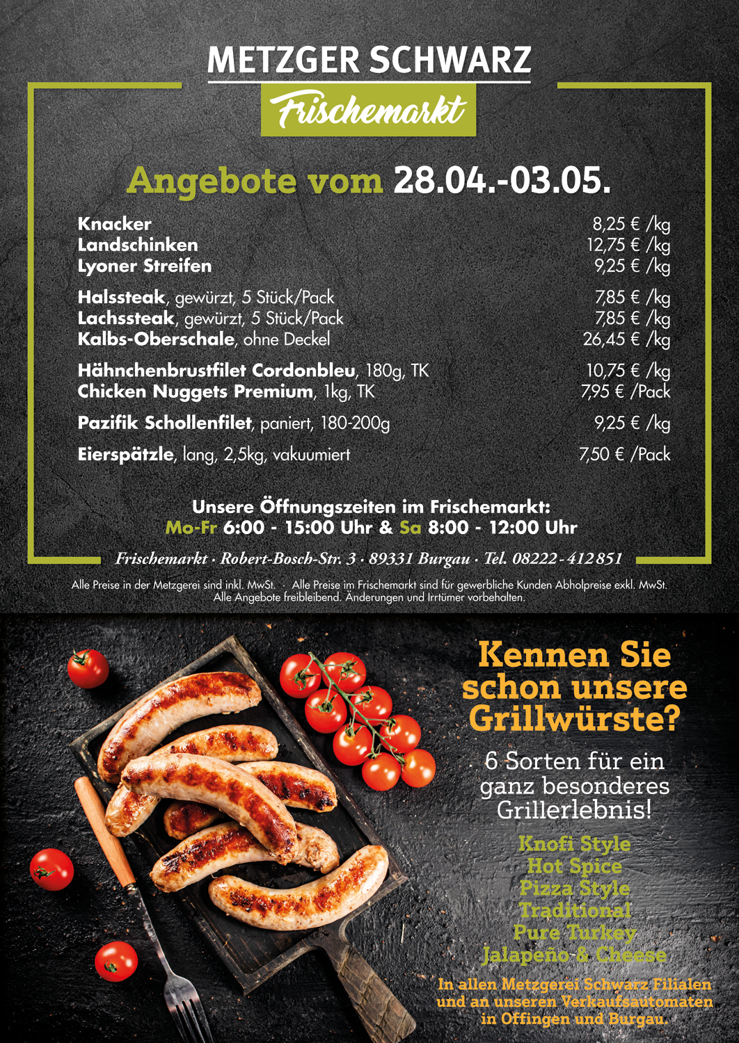 Unsere Wochenangebote für die Speisekammer vom 28.04.25 - 03.05.2025