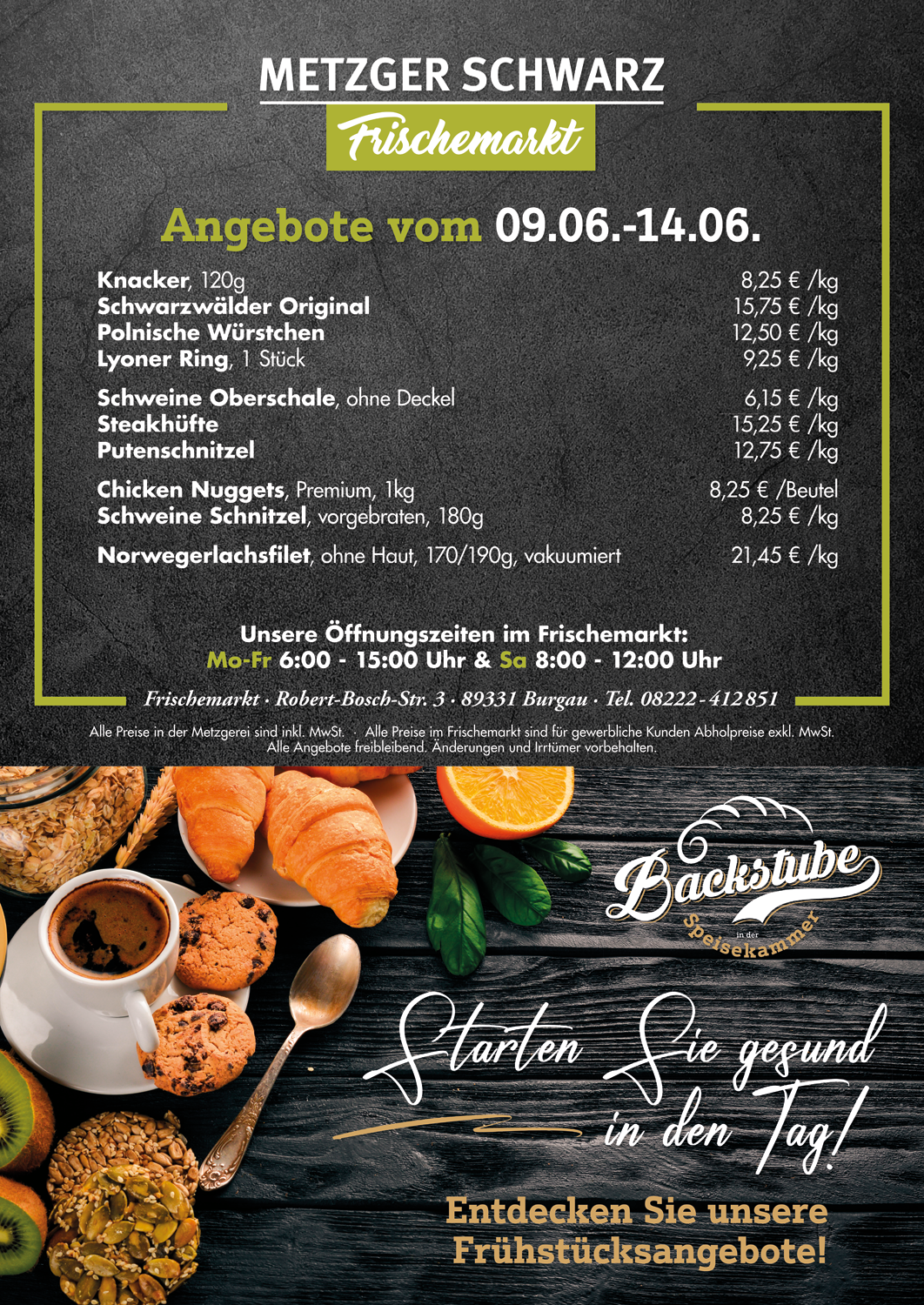 Unsere Wochenangebote für die Speisekammer vom 09.06.25 - 14.06.2025
