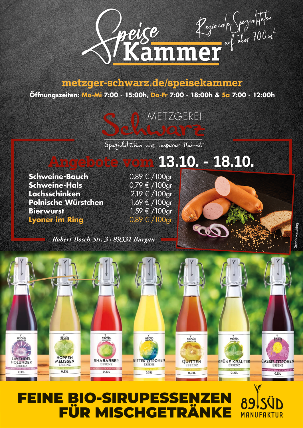 Unsere Wochenangebote für die Speisekammer vom 13.10.25 - 18.10.2025