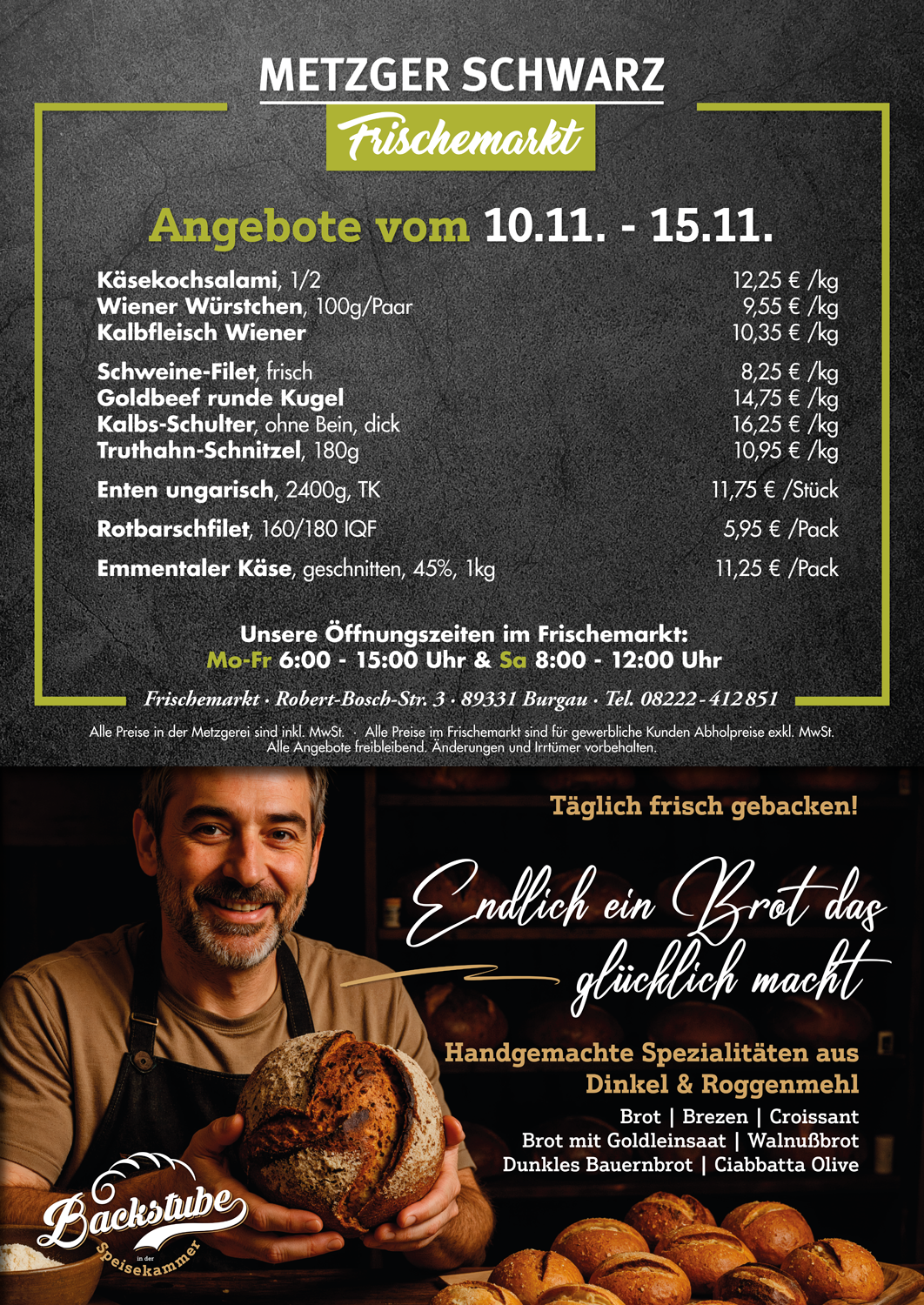 Unsere Wochenangebote für die Speisekammer vom 10.11.25 - 15.11.2025