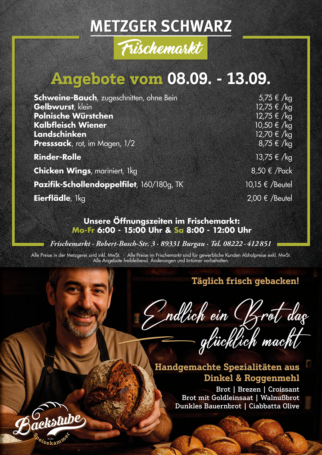 Unsere Wochenangebote für die Speisekammer vom 08.09.25 - 13.09.2025