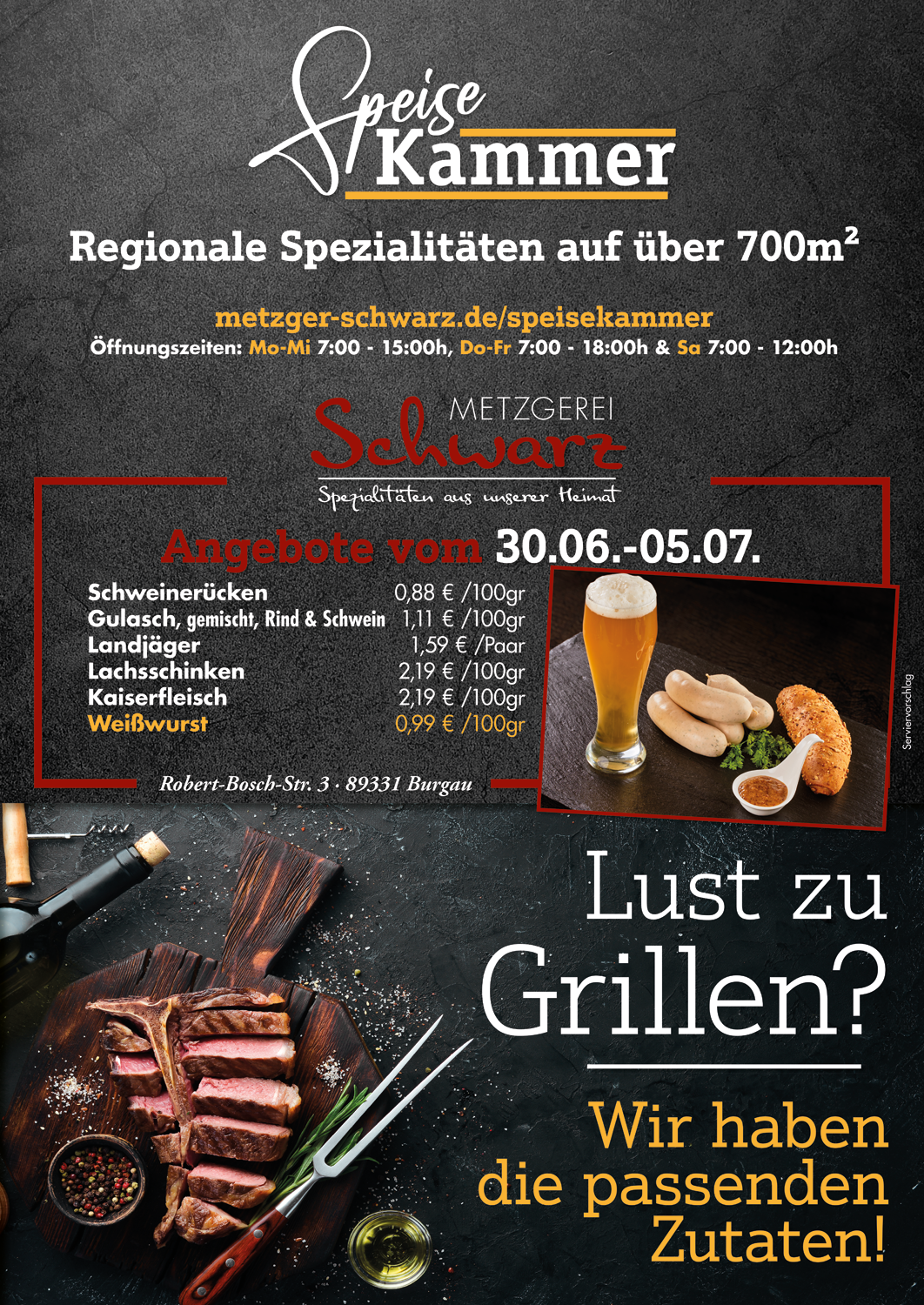 Unsere Wochenangebote für die Speisekammer vom 30.06.25 - 05.07.2025