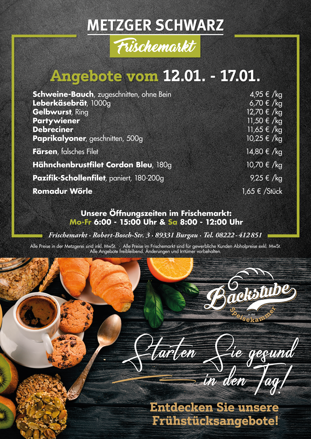 Unsere Wochenangebote für die Speisekammer vom 12.01.2026 - 17.01.2026